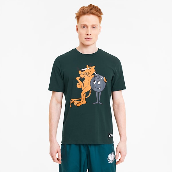 PUMA x THE HUNDREDS Men's Tee, Ponderosa Pine, extralarge