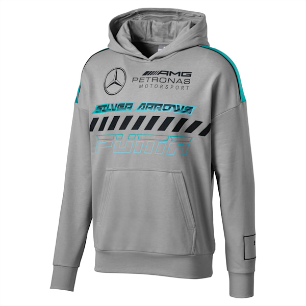 Mercedes AMG Petronas Men's Hoodie, Mercedes Team Silver, extralarge
