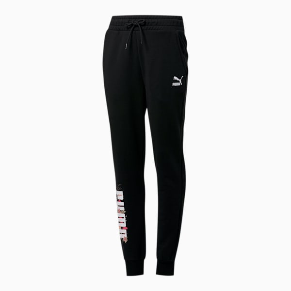 Trend Women's AOP Sweatpants, Cotton Black-Houndstooth, extralarge