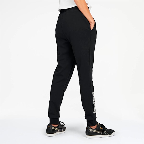Trend Women's AOP Sweatpants, Cotton Black-Houndstooth, extralarge