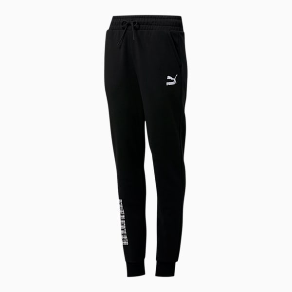 Trend Women's AOP Sweatpants, Cotton Black-Floral, extralarge