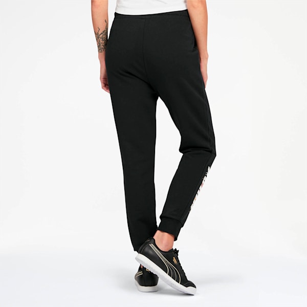 Trend Women's AOP Sweatpants, Cotton Black-Floral, extralarge