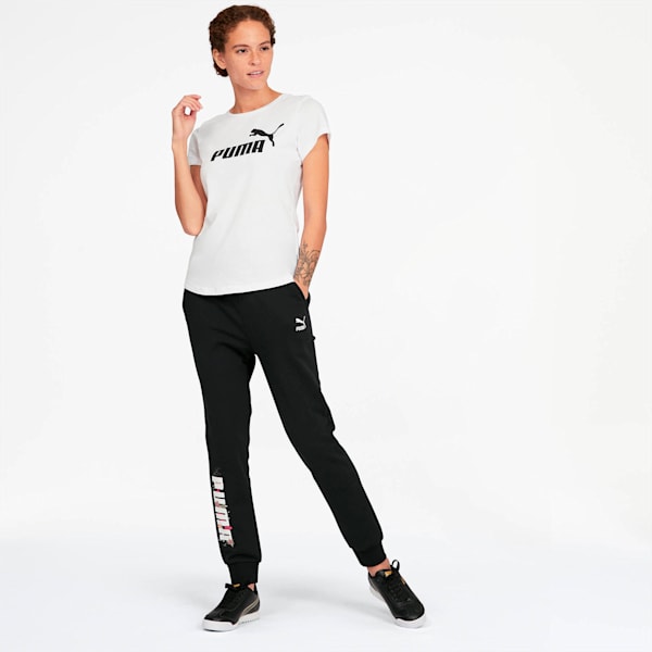 Trend Women's AOP Sweatpants, Cotton Black-Floral, extralarge