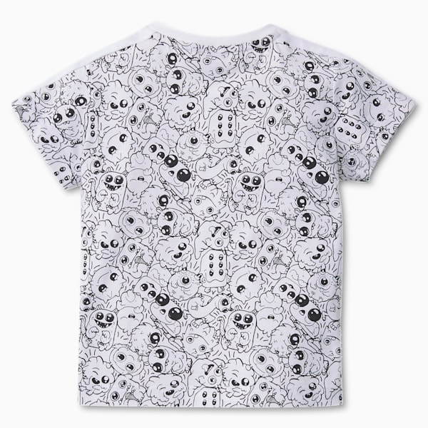 Monster Kids' AOP Tee, Puma White, extralarge