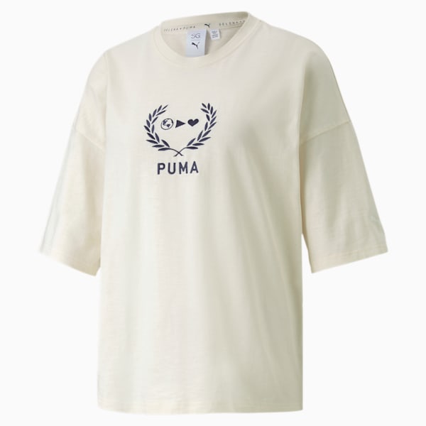 SG x PUMA Women's Oversized Tee, Whisper White, extralarge