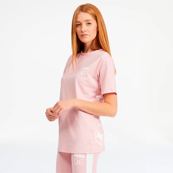 PUMA x HELLO KITTY Women’s Tee, Silver Pink, extralarge