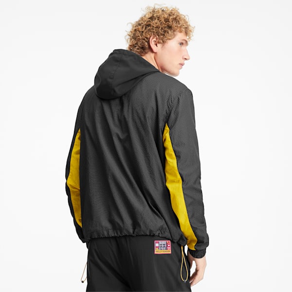 Black and yellow windbreaker sales