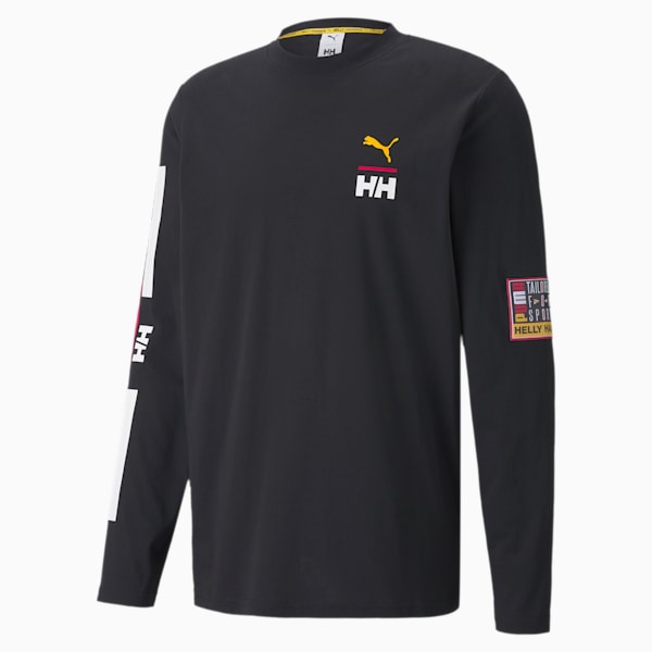 PUMA x HELLY HANSEN Men's Long Sleeve Tee, Puma Black, extralarge