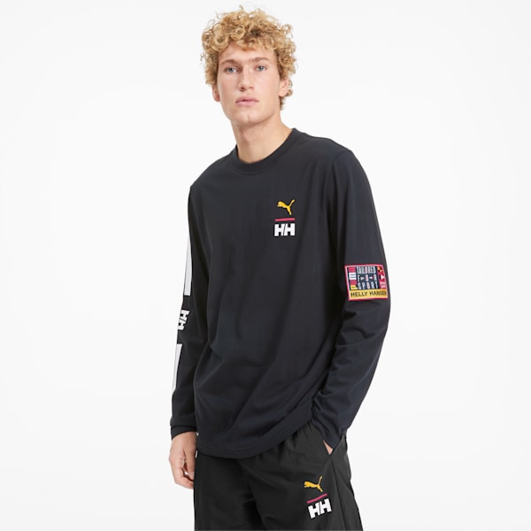 PUMA x HELLY HANSEN Men's Long Sleeve Tee, Puma Black, extralarge