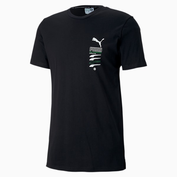 PUMA Club Men's Tee, Puma Black-Puma White, extralarge