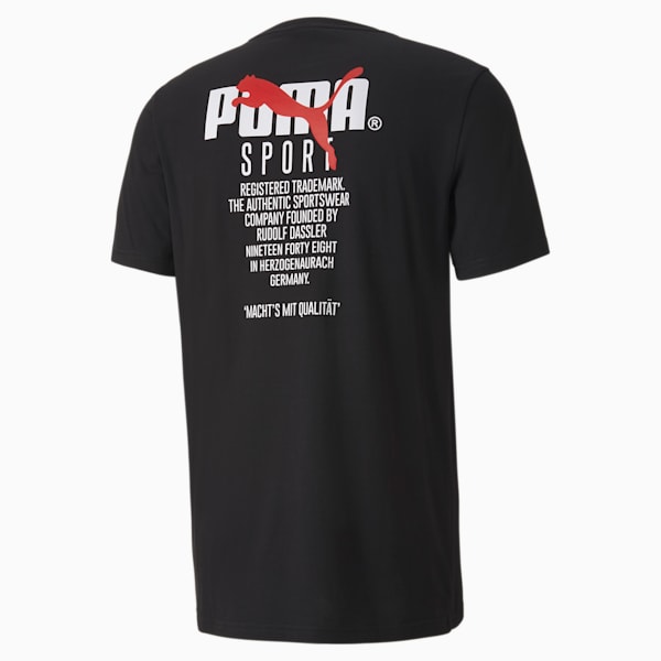 Tailored for Sport Men's Graphic Tee, Puma Black-puma white, extralarge