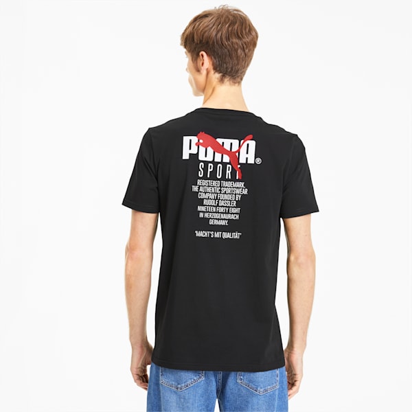 Tailored for Sport Men's Graphic Tee, Puma Black-puma white, extralarge