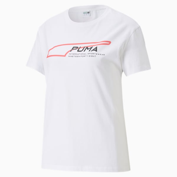 Evide Formstrip Women's Tee, Puma White, extralarge