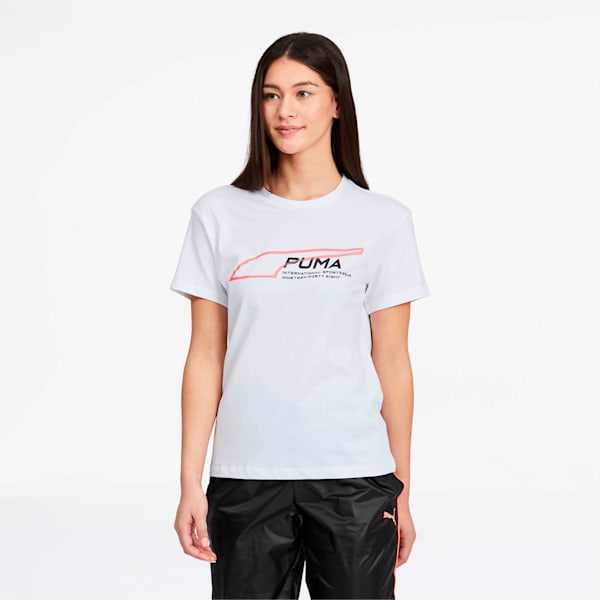 Evide Formstrip Women's Tee, Puma White, extralarge