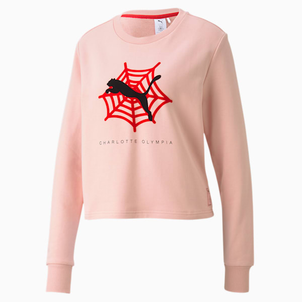 PUMA x CHARLOTTE OLYMPIA Women's Crewneck Sweatshirt, Silver Pink, extralarge