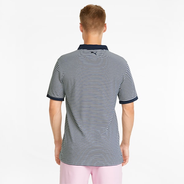 Signature Stripe Men's Golf Polo Shirt, Navy Blazer