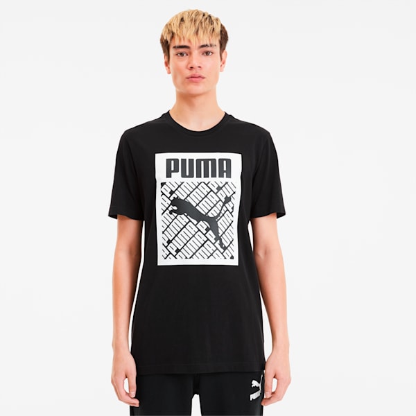 PUMA Men's Logo T-Shirt, Puma Black, extralarge-IND