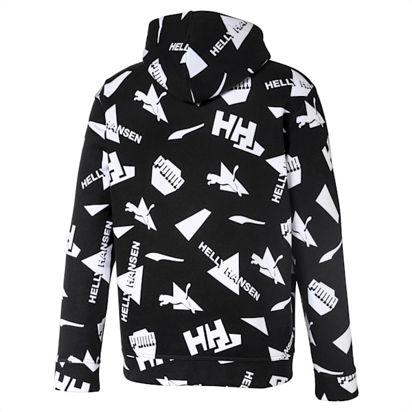 PUMA x HELLY HANSEN Men's AOP Hoodie, Puma Black, extralarge