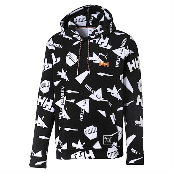 PUMA x HELLY HANSEN Men's AOP Hoodie, Puma Black, extralarge