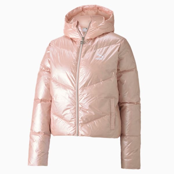 Shiny Nylon Sporty Hooded Jacket - Women - Ready-to-Wear