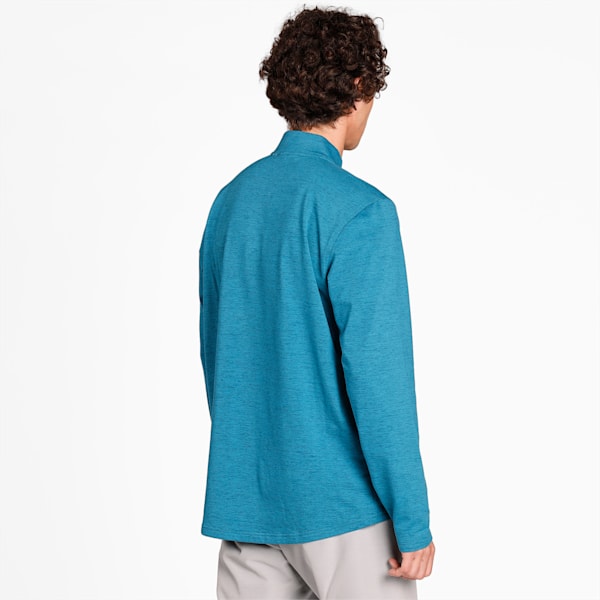 CLOUDSPUN Stealth Quarter-Zip Regular Fit Men's Sweatshirt, Digi-blue Heather, extralarge-IND