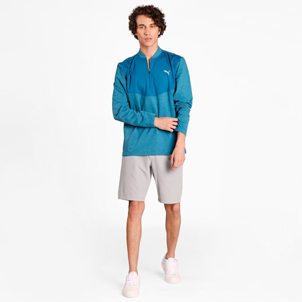 CLOUDSPUN Stealth Quarter-Zip Regular Fit Men's Sweatshirt, Digi-blue Heather, extralarge-IND