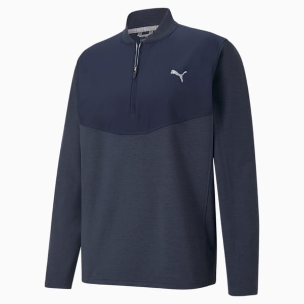 CLOUDSPUN Stealth Quarter-Zip Regular Fit Men's Sweatshirt, Navy Blazer Heather, extralarge-IND