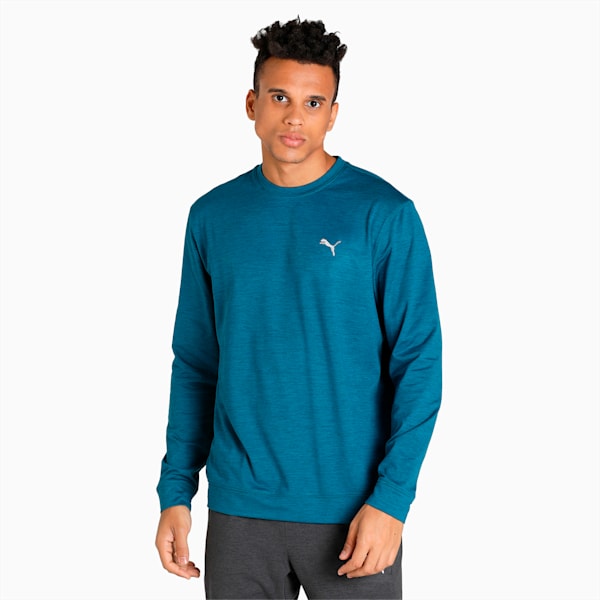 CLOUDSPUN Men's Golf Sweatshirt, Blue Coral Heather