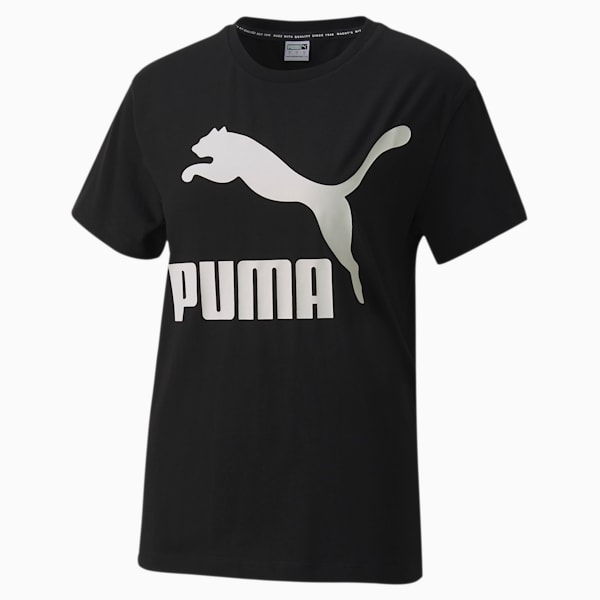 Camiseta Classics Logo para Mujer, Puma Black, extralarge