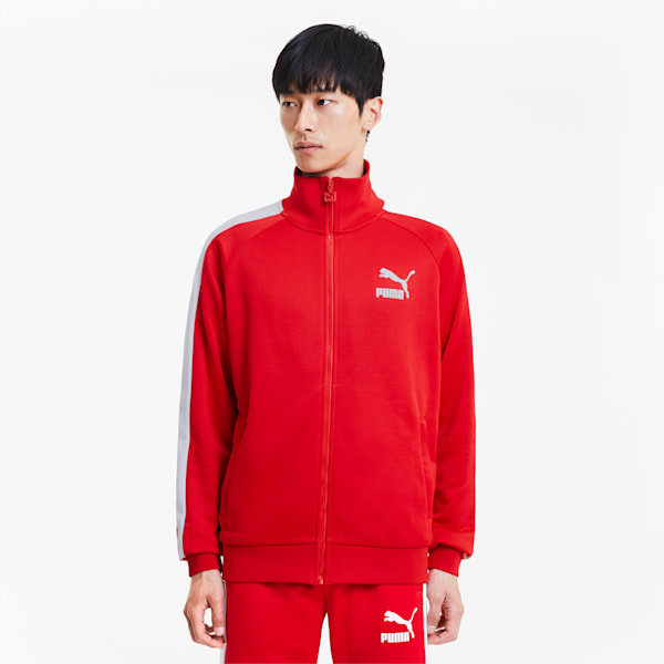 Iconic T7 Full Zip Men's Track Jacket, High Risk Red
