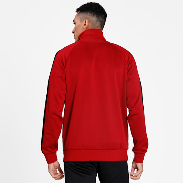 Iconic T7 Full Zip Men's Track Jacket, Red Dahlia, extralarge-IND