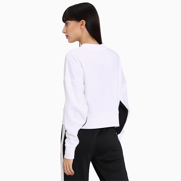 Classics Cropped Women's Sweater, Puma White