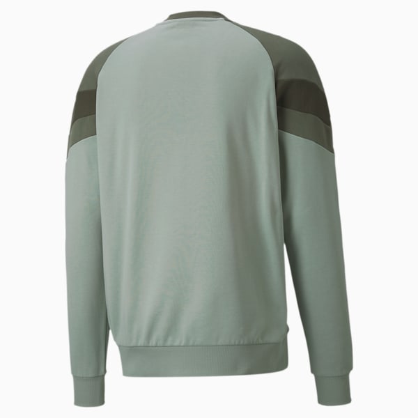 Iconic MCS Crew Neck Men's Sweater, Aqua Gray, extralarge-IND