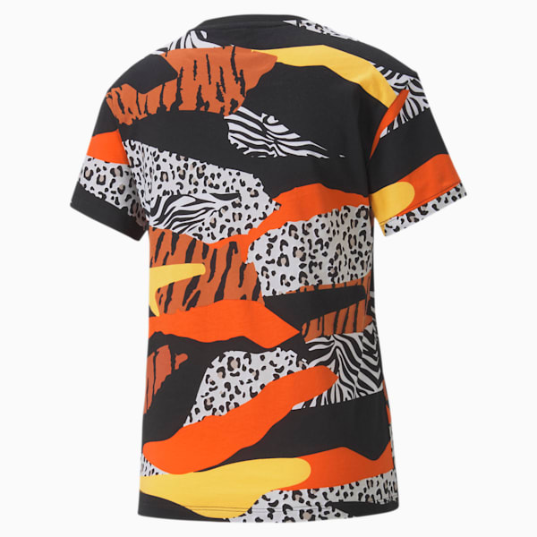Classics Women's AOP Logo Tee, Puma White-AOP, extralarge
