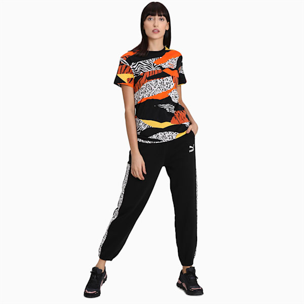 Classics Women's AOP Logo Tee, Puma White-AOP, extralarge