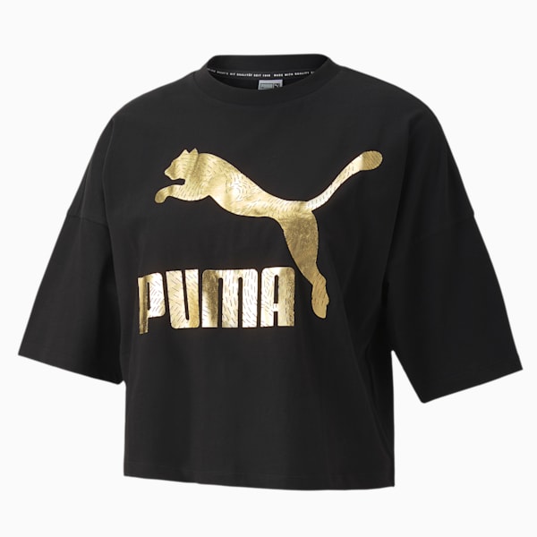 Black and gold puma shirt womens best sale