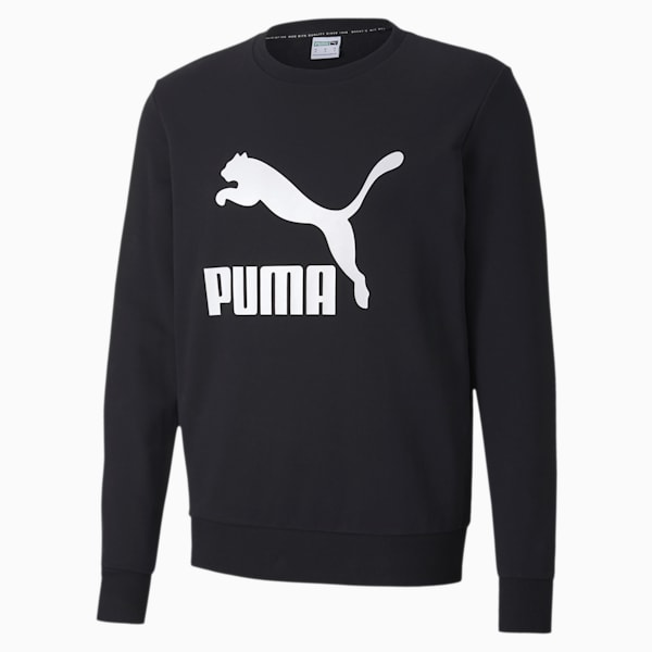 Classics Logo Men's Crew Neck Sweater, Puma Black