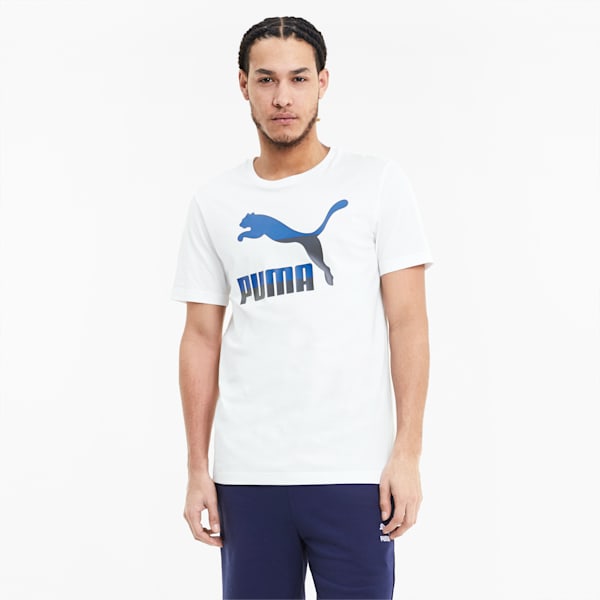 Classics Men's Logo Tee, Puma White-Puma black, extralarge