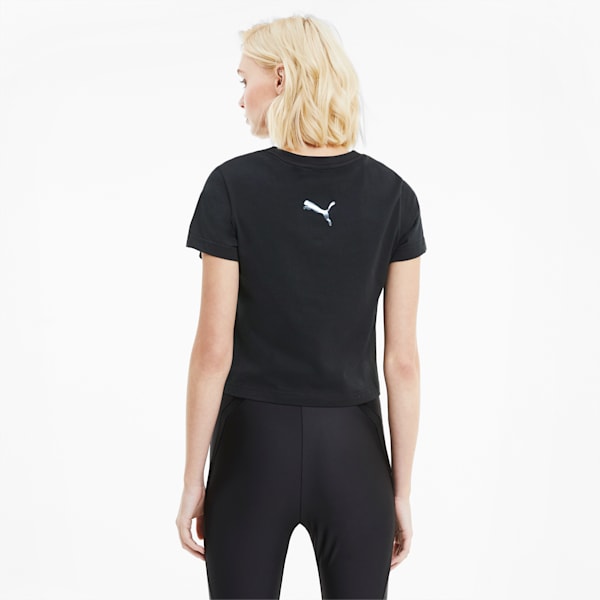 Evide Graphic Short Sleeve Women's Crew  T-Shirt, Puma Black
