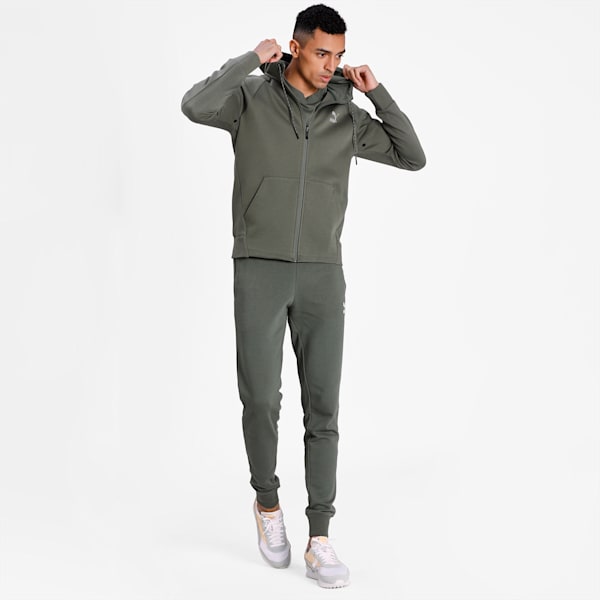 Classics Tech Full Zip Long Sleeve Men's Hoodie, Thyme, extralarge-IND