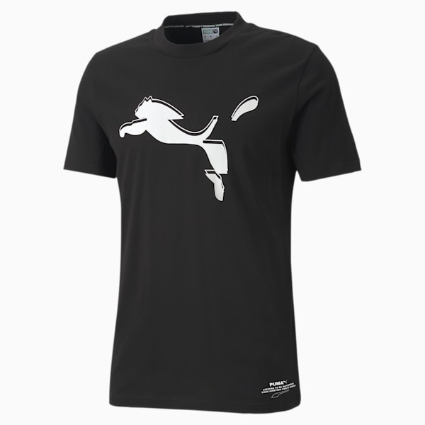 Avenir Men's Graphic Tee, Puma Black-Puma White, extralarge