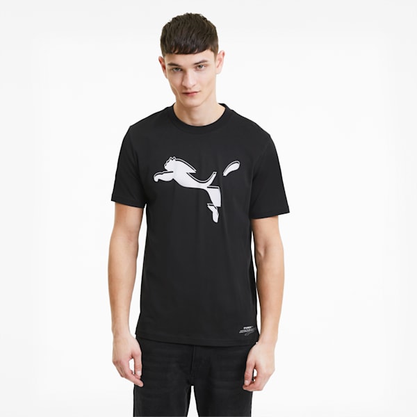 Avenir Men's Graphic Tee, Puma Black-Puma White, extralarge