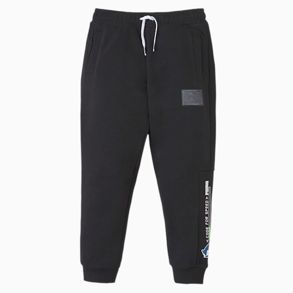 PUMA x SEGA Boys' Sweatpants, Puma Black, extralarge