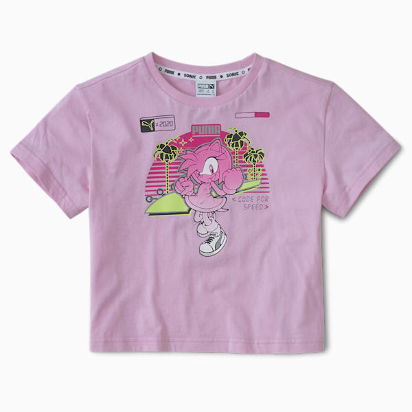 PUMA x SEGA Kids' Tee, Pale Pink, extralarge