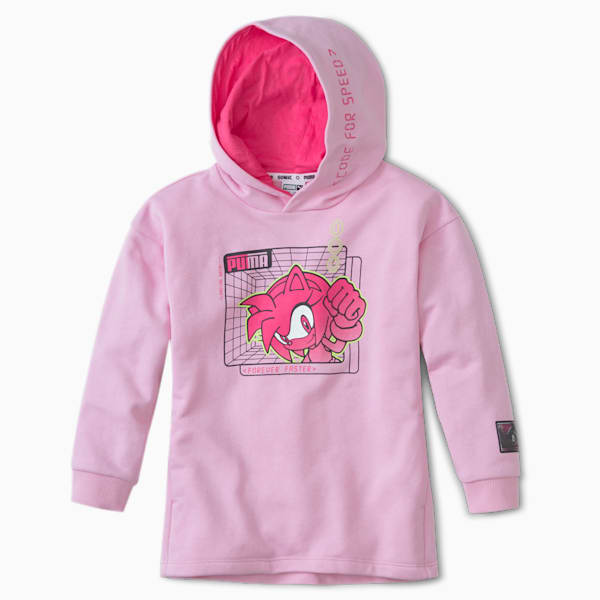 PUMA x SEGA Kids' Hoodie, Pale Pink, extralarge