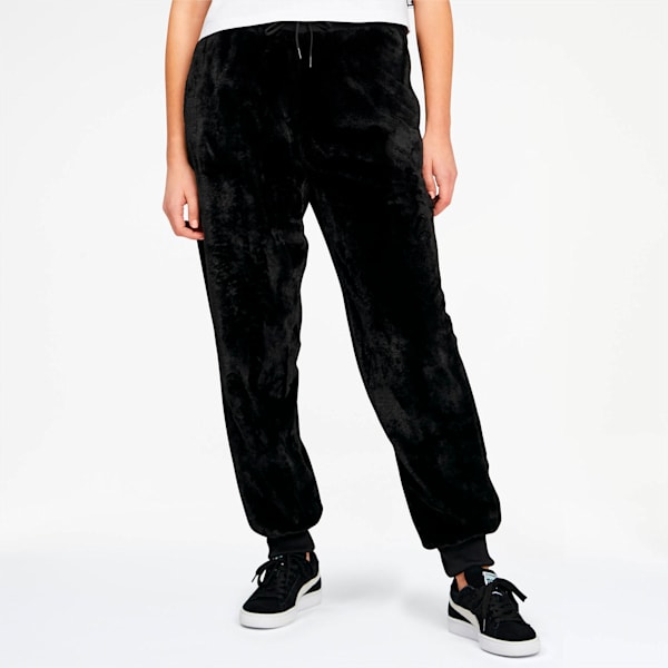 Puma essential fleece pants clearance