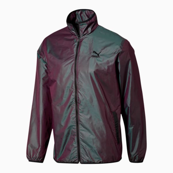 Iridescent windbreaker top