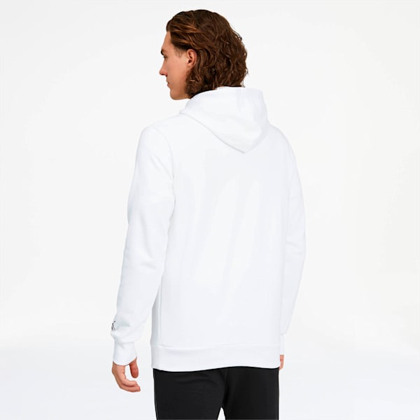 Iridescent Men's Hoodie, Puma White-Black, extralarge