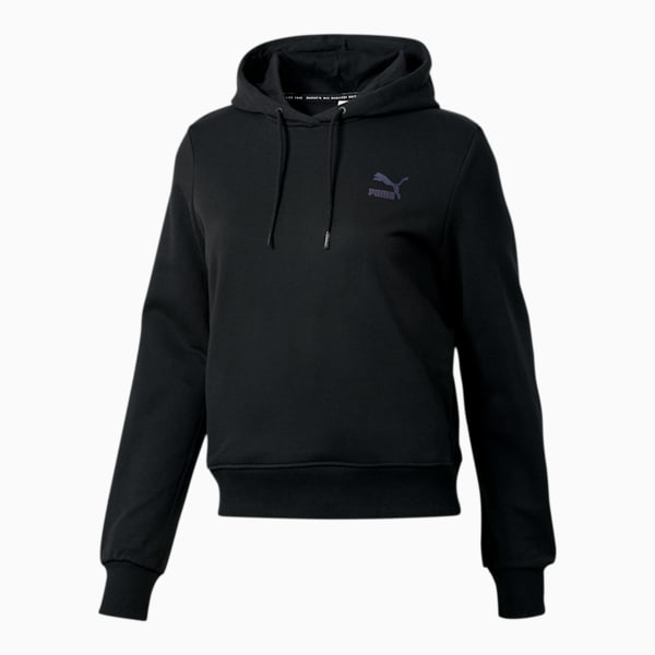 Iridescent Women's Hoodie, Cotton Black, extralarge