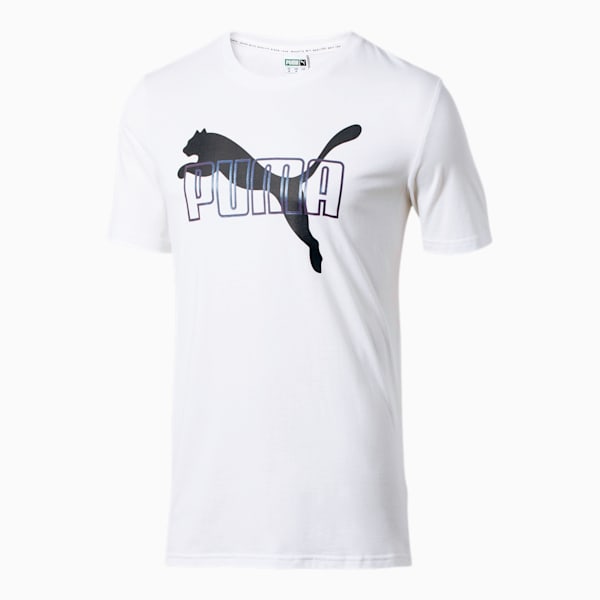 Iridescent Men's Graphic Tee, Puma White-Black, extralarge